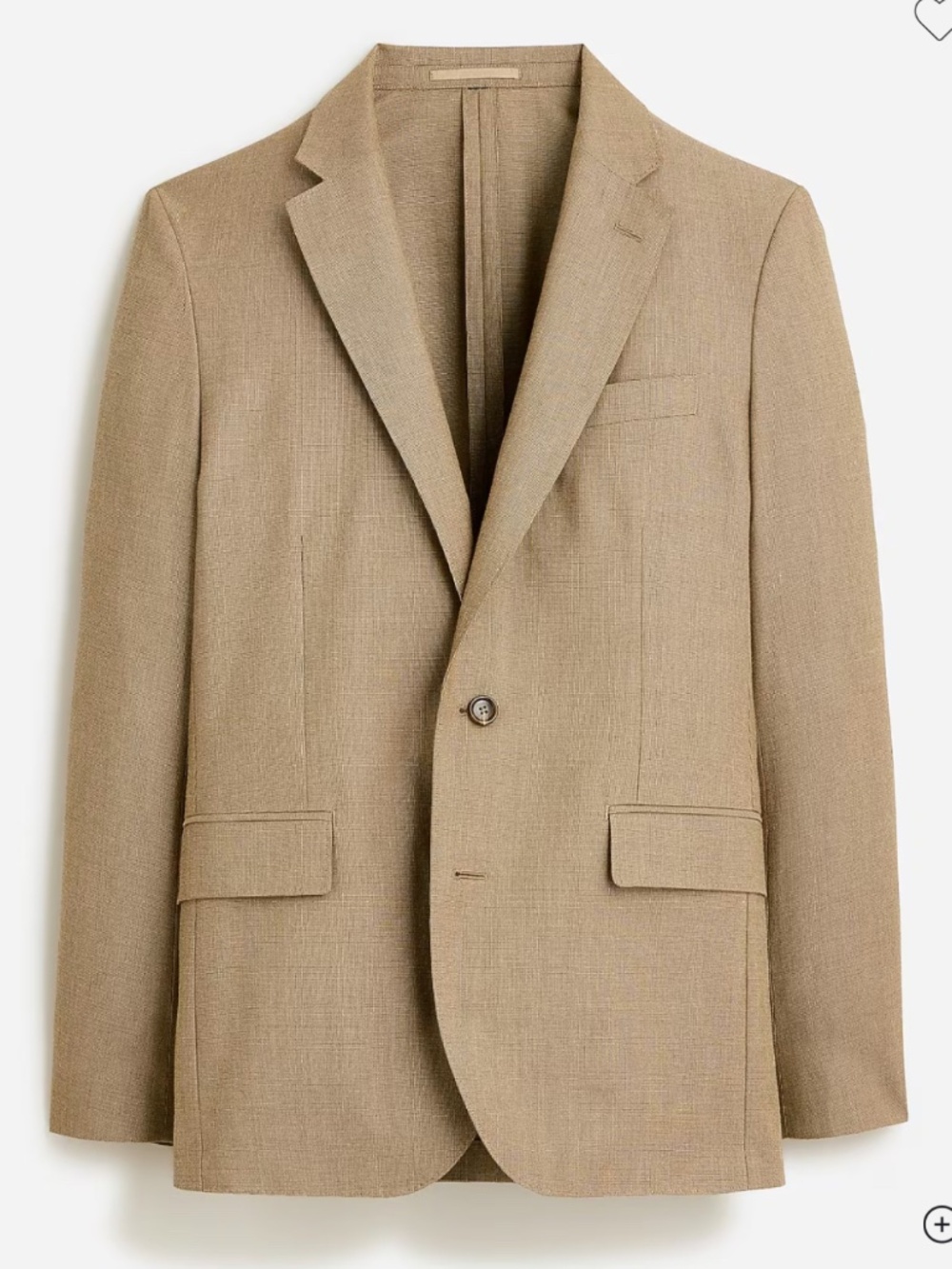 J. CREW Ludlow Slim-Fit Suit in English Wool-Cotton Sz 40R Regularly $400